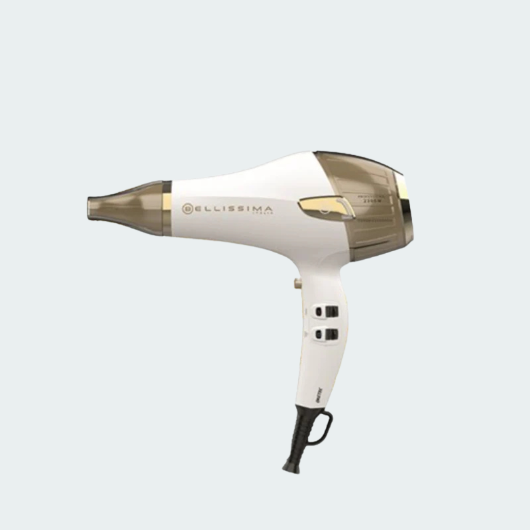 Set Gold Bellissima Planchita a Vapor + Secador Profesional Steam Ceramic & Keratin