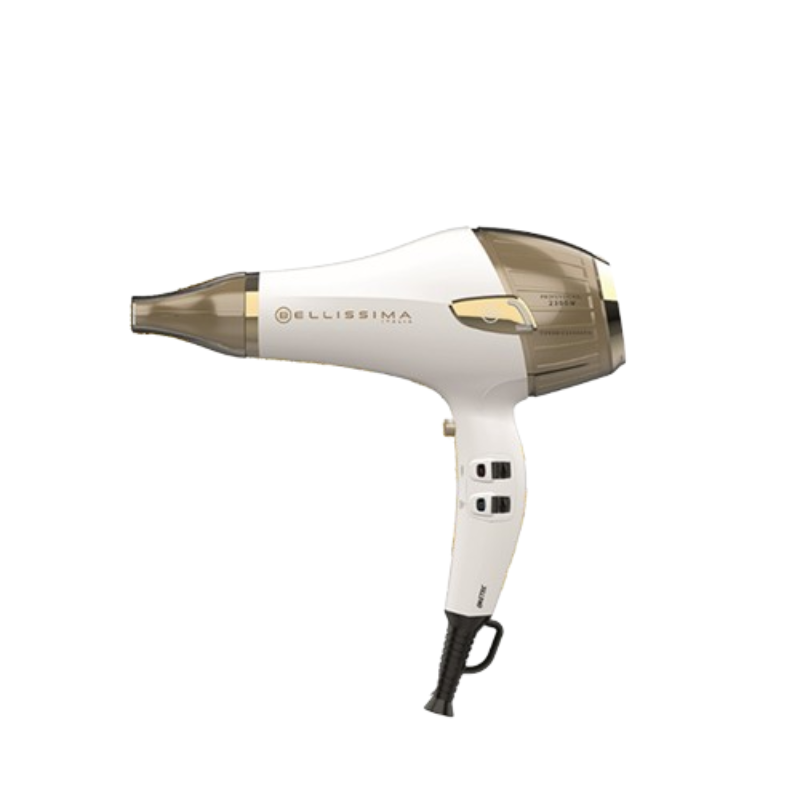 Set Gold Bellissima Planchita a Vapor + Secador Profesional Steam Ceramic & Keratin