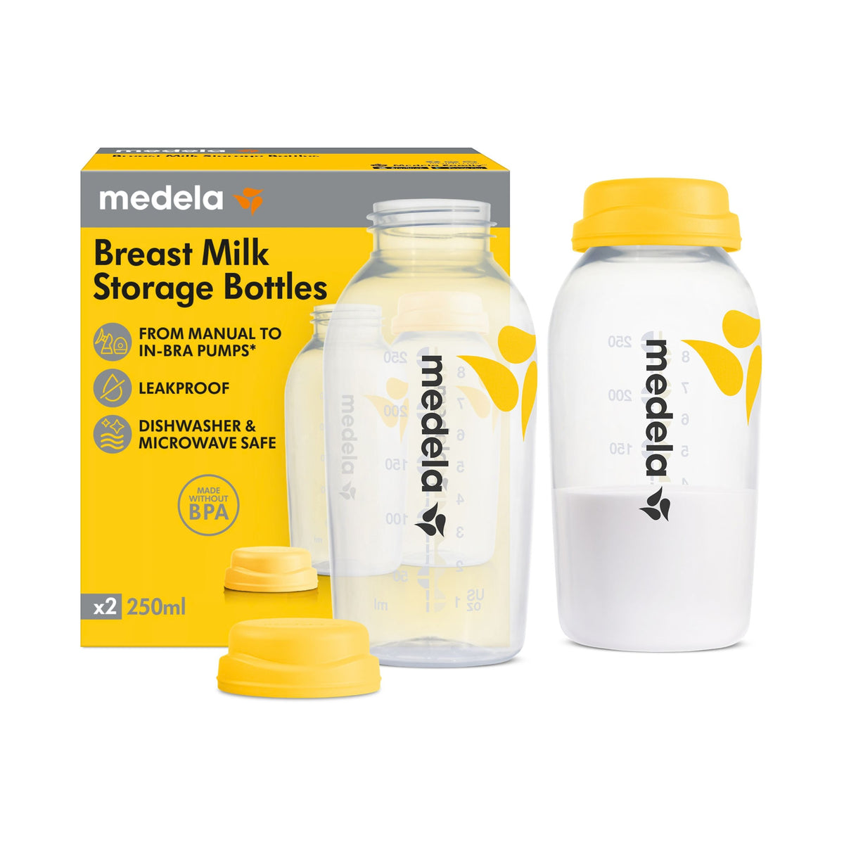 Botellas para Leche Materna Medela 250 ml - Pack x 2