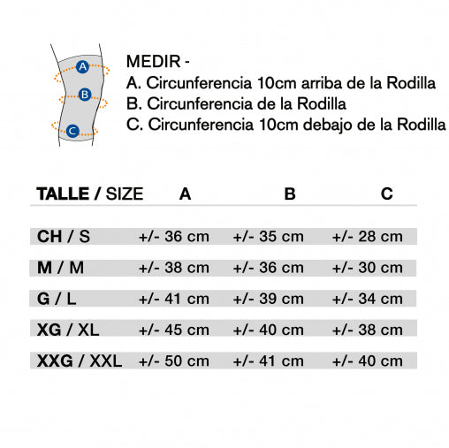 Rodillera Policéntrica Corta Body Care BC1151