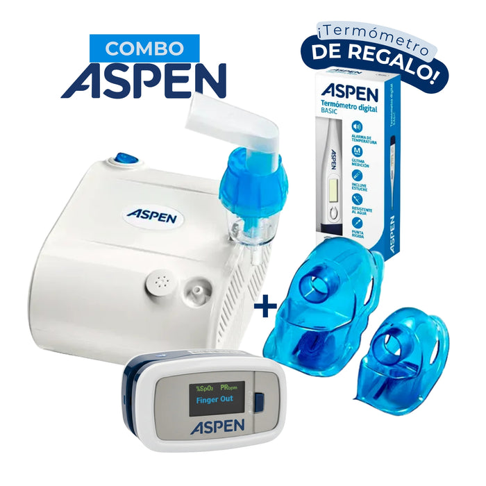 Nebulizador a Pistón BR-CN176 + Oxímetro - Aspen