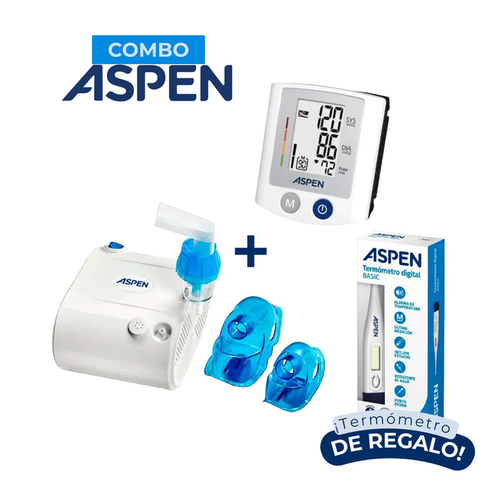 Nebulizador a Pistón BR-CN176 + Tensiómetro de Muñeca S150 - Aspen