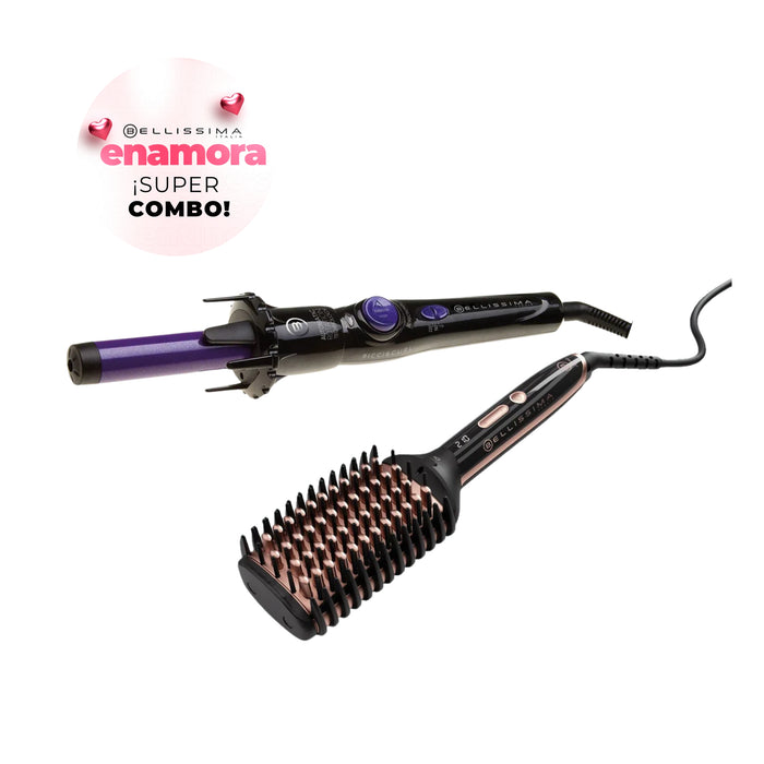 Rizador Ricci&Curl + Cepillo Térmico PB11 100 (Combo Bellissima)