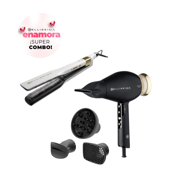 Planchita a Vapor Steam Elixir + Secador Creativity 4 You (Combo Bellissima)
