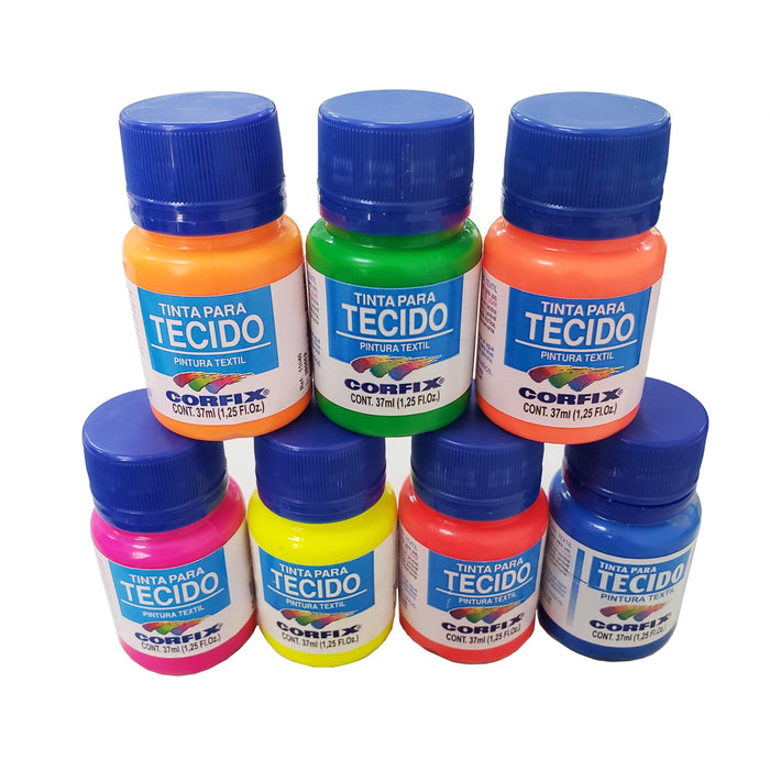 Pintura para Tejido Corfix Fluorescente 37 ml