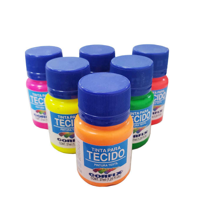 Pintura para Tejido Corfix Fluorescente 37 ml