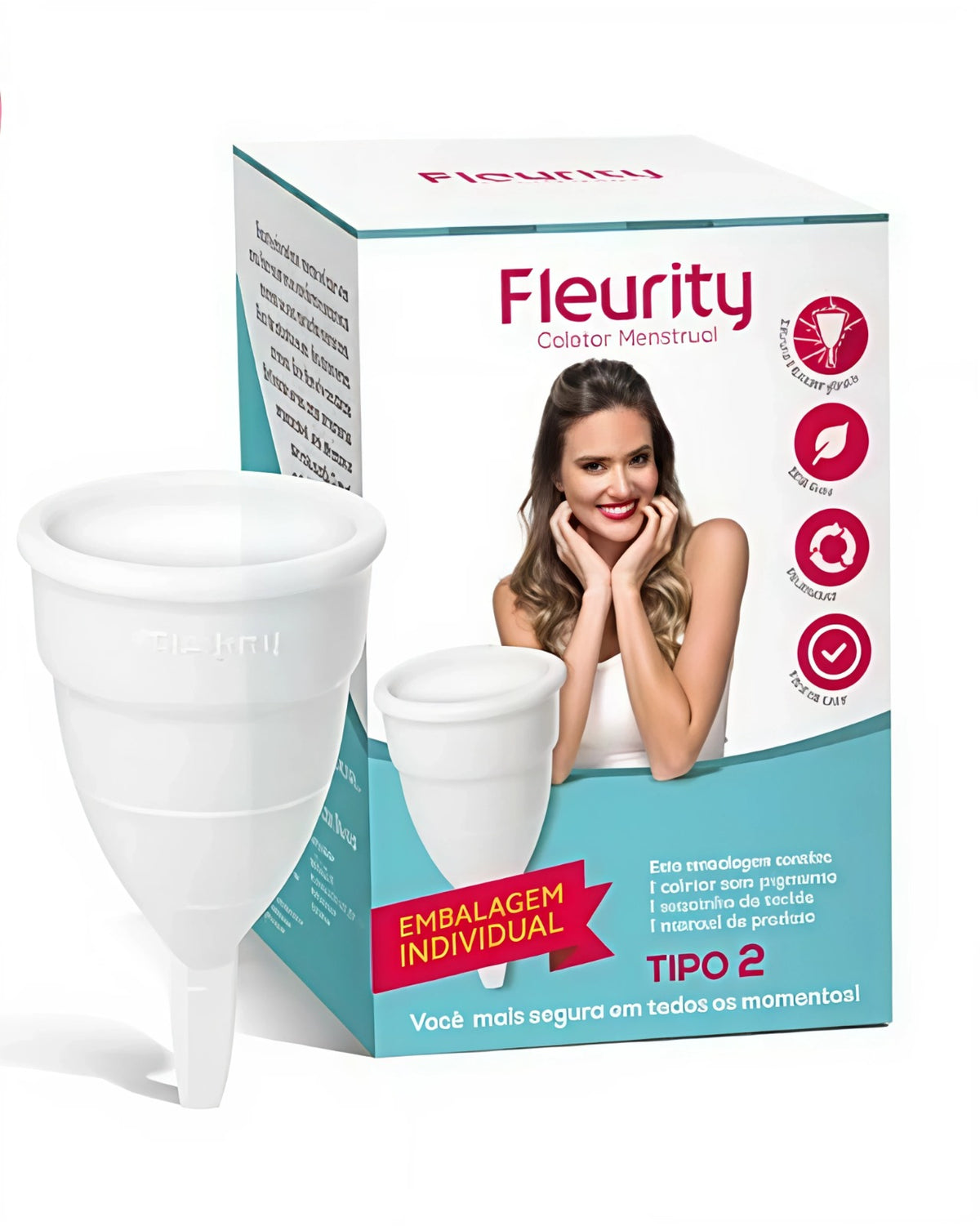 Copa Menstrual Fleurity Sin Pigmento