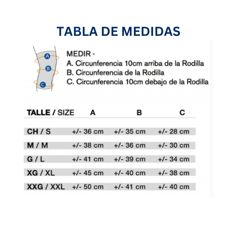 Rodillera Ballenada con Velcro Body Care BC1104