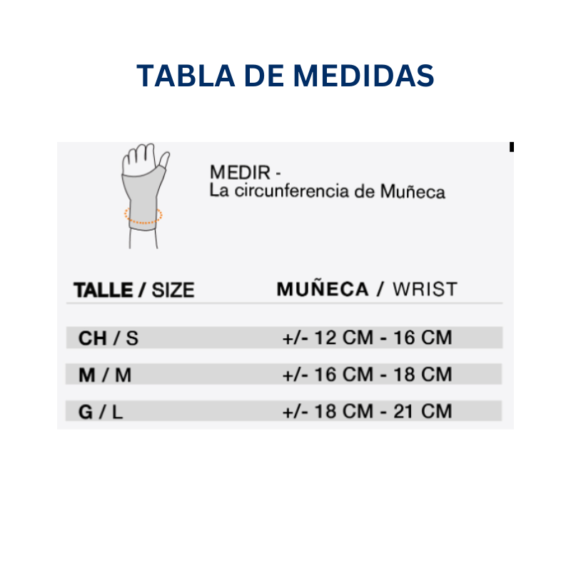 Muñequera Dedo Libre Body Care BC1602E