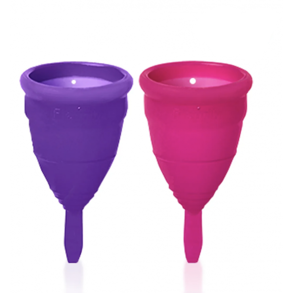 Kit de 2 Copas Menstruales Fleurity Rosa/Violeta